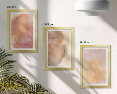 Posterpaket Varma akvareller på duk, färgglada texturer