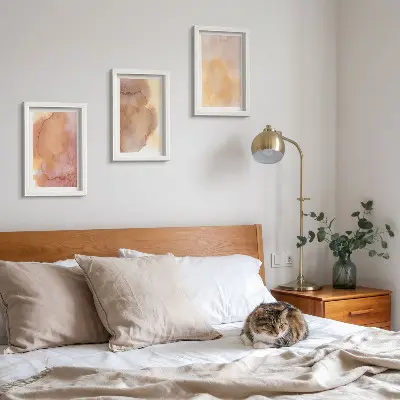Posterpaket varma akvareller på duk med färgglada texturer