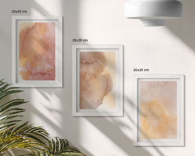 Posterpaket Varma akvareller på duk, färgglada texturer