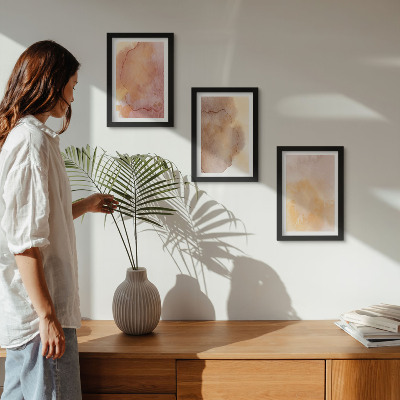 Posterpaket Varma akvareller på duk, färgglada texturer