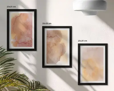 Posterpaket varma akvareller på duk med färgglada texturer