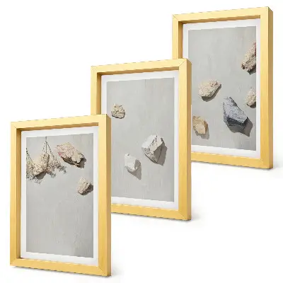Posterpaket minimalistiska dekorationer med motiv av strandstenar i boho-stil