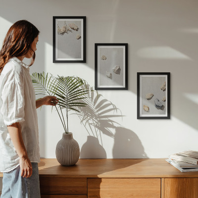 Posterpaket Boho strandstenar minimalistiska dekorationer