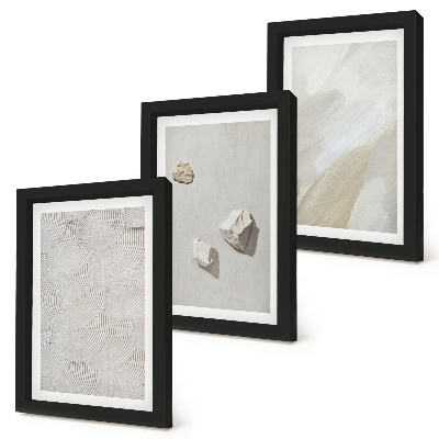 Posterpaket Sand, stenar och moderna färgstrukturer