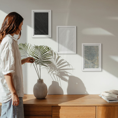 Posterpaket Olika färger av eleganta stenstrukturer