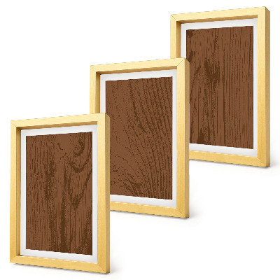 Triptyk tavla med ram Trämönster trädbark textur minimalism