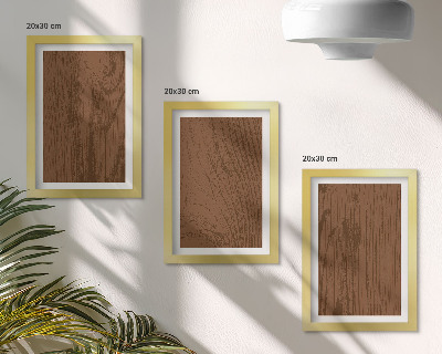 Triptyk tavla med ram Trämönster trädbark textur minimalism