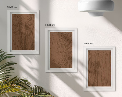 Triptyk tavla med ram Trämönster trädbark textur minimalism