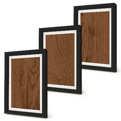 Triptyk tavla med ram Trämönster trädbark textur minimalism