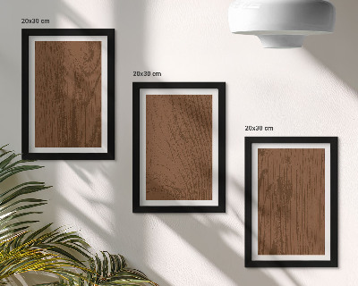 Triptyk tavla med ram Trämönster trädbark textur minimalism