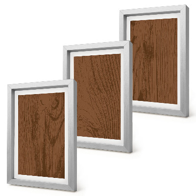 Triptyk tavla med ram Trämönster trädbark textur minimalism