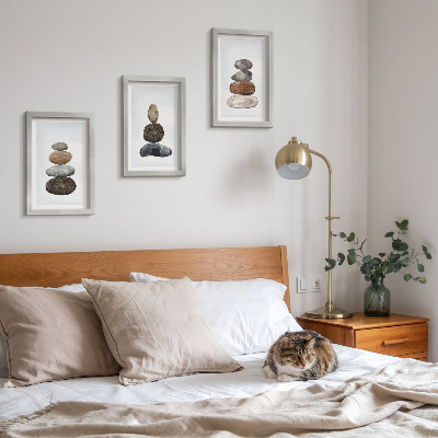 Posterpaket Minimalistisk boho-målning med stenhögar