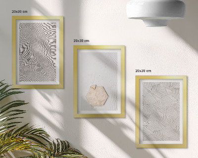 Posterpaket Lätta texturer på sanden, delikat boho-stil