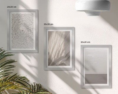 Tavelvägg med 3 tavlor Delikata naturliga texturer i boho-stil