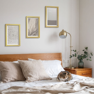 Tavelvägg med 3 tavlor Delikata naturliga texturer i boho-stil