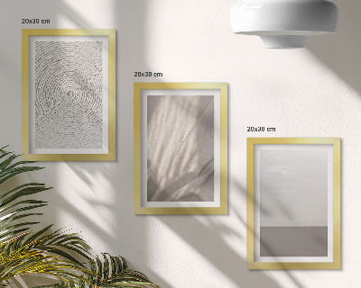 Tavelvägg med 3 tavlor Delikata naturliga texturer i boho-stil
