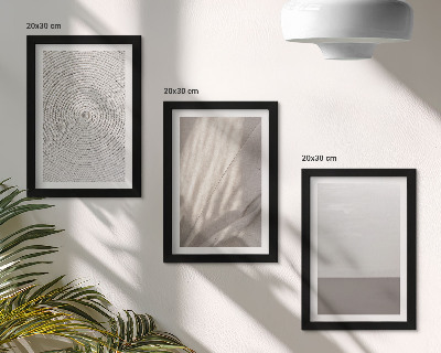 Tavelvägg med 3 tavlor Delikata naturliga texturer i boho-stil