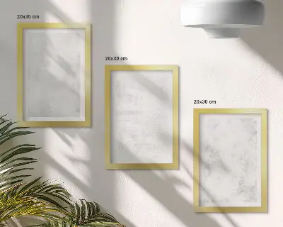 Tavelvägg med 3 tavlor vita fläckar på minimalistisk canvas