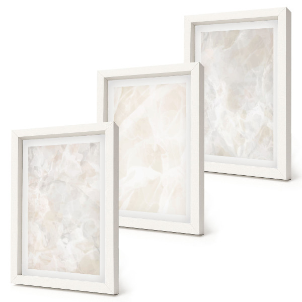 Posterpaket Stenpastellstrukturer av vit marmor