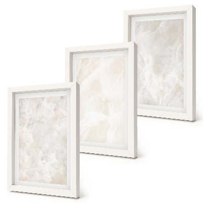 Posterpaket Stenpastellstrukturer av vit marmor