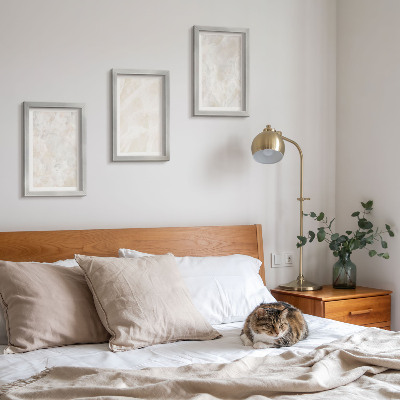 Posterpaket Stenpastellstrukturer av vit marmor