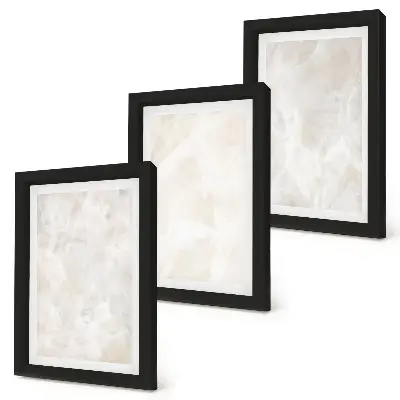 Posterpaket med motiv av stenstrukturer i vit marmor och pastell