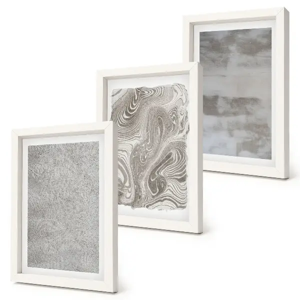 Triptyk med ram abstrakt design med industriella strukturer