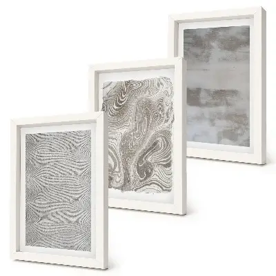 Triptyk med ram abstrakt design med industriella strukturer