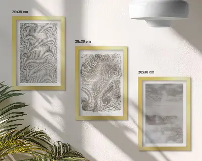Triptyk med ram abstrakt design med industriella strukturer