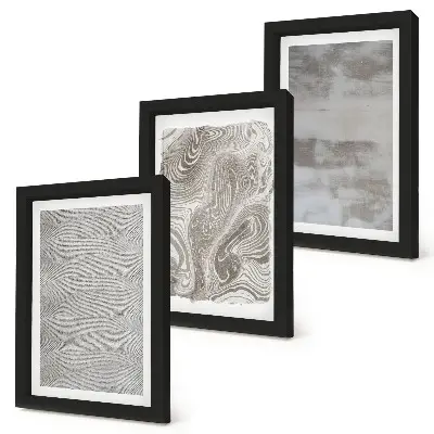 Triptyk med ram abstrakt design med industriella strukturer