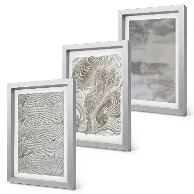 Triptyk med ram abstrakt design med industriella strukturer