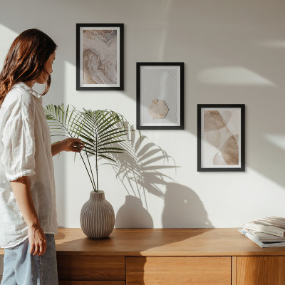 Posterpaket Designerabstraktion inspirerad av naturen