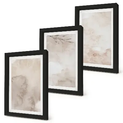 Posterpaket med textur av spillda akvarellfärger i bohostil