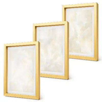 Triptyk med ram ljusa texturerade penseldrag