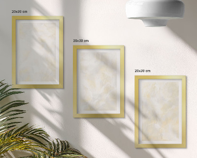 Triptyk tavla med ram Ljusa texturerade penseldrag design