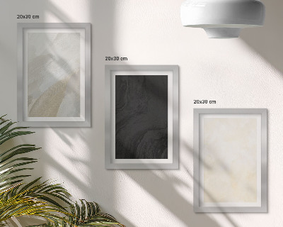 Tavelvägg med 3 tavlor Strukturer i olika nyanser av minimalism