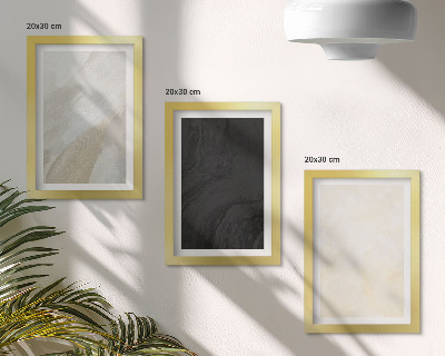 Tavelvägg med 3 tavlor Strukturer i olika nyanser av minimalism