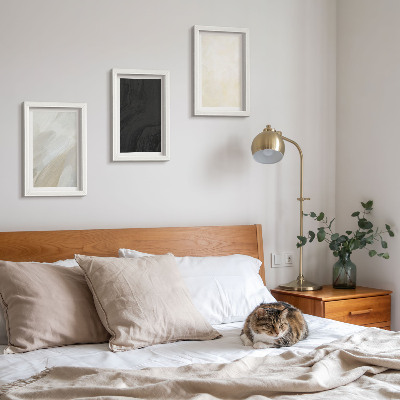 Tavelvägg med 3 tavlor Strukturer i olika nyanser av minimalism