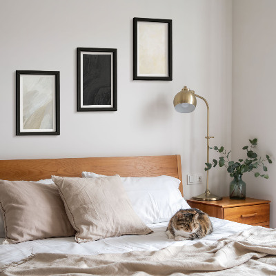 Tavelvägg med 3 tavlor Strukturer i olika nyanser av minimalism
