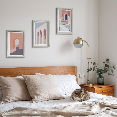 Posterpaket Illustrationer av urban arkitektur i minimalistisk stil