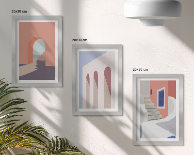 Posterpaket Illustrationer av urban arkitektur i minimalistisk stil