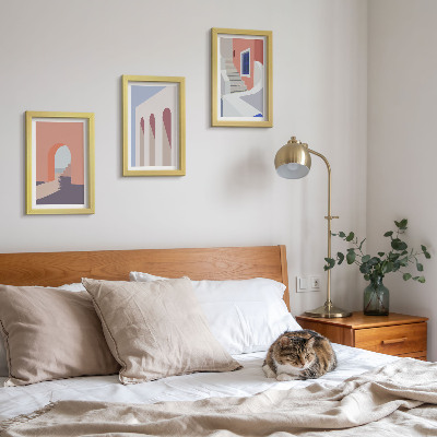 Posterpaket Illustrationer av urban arkitektur i minimalistisk stil