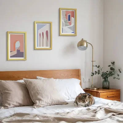 Posterpaket med illustrationer av urban arkitektur i minimalistisk stil