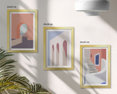 Posterpaket Illustrationer av urban arkitektur i minimalistisk stil