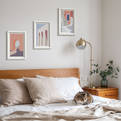 Posterpaket Illustrationer av urban arkitektur i minimalistisk stil