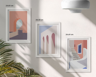 Posterpaket Illustrationer av urban arkitektur i minimalistisk stil