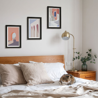 Posterpaket Illustrationer av urban arkitektur i minimalistisk stil