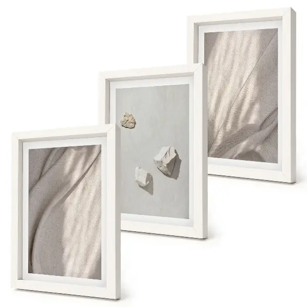 Triptyk med ram närbilder med modern bohostil
