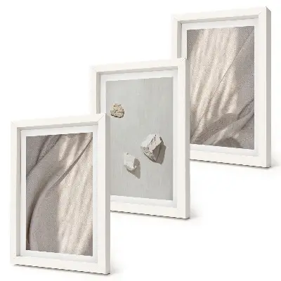 Triptyk med ram närbilder med modern bohostil