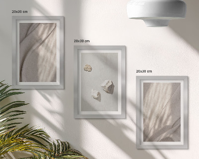 Triptyk tavla med ram Närbilder av moderna boho-stilstrukturer
